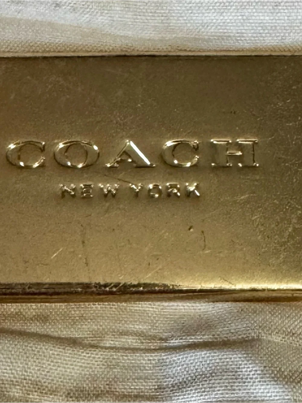 Coach Mixed-Material Black, Brown & Rust Shoulder Bag with Gold Chain